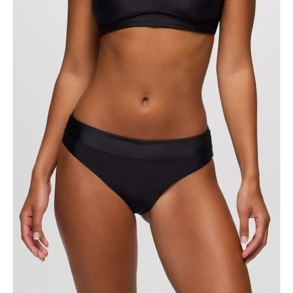 Prana Womens XS Black Bikini Bottom Summer Wave Sustainable Swimwear NWT